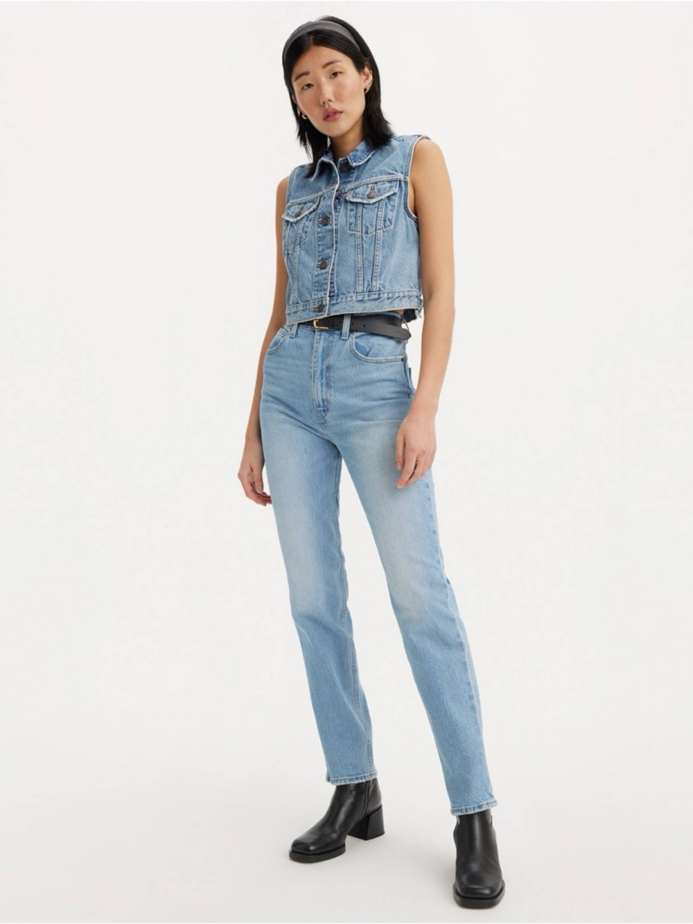 Levi’s 70s High Slim Straight Jeans Light Wash W25 Vintage Fit NEW Condition - Picture 4 of 13